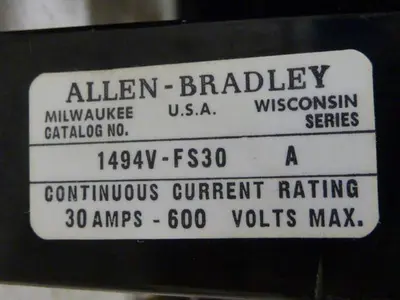 USED ALLEN BRADLEY 1494V-DS30 SER A