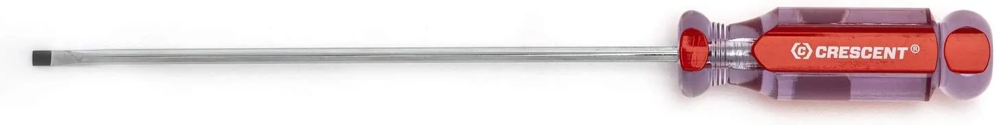 Crescent 3/16" x 8" Cabinet Slotted Screwdriver Tri-Lobe Acetate Handle