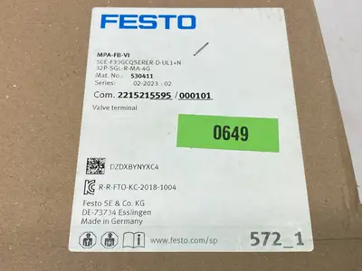 NEW FESTO CONFIGURED VALVE MANIFOLD ASSEMBLY