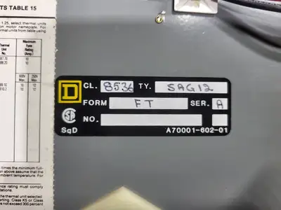 USED SQUARE D 8536SAO12S