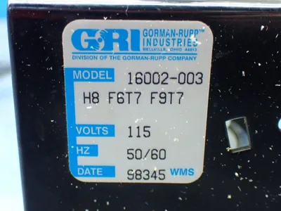 NEW GORMANRUPP 16002003 H8 F6T7 F9T7