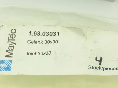 MayTec 16303031 Pivot Hinge Joint 30mm Aluminum Extrusion Conveyor Lot of 4
