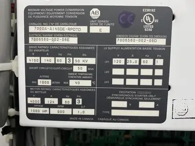 USED ALLEN-BRADLEY 7000A-A140DE-RPDTD