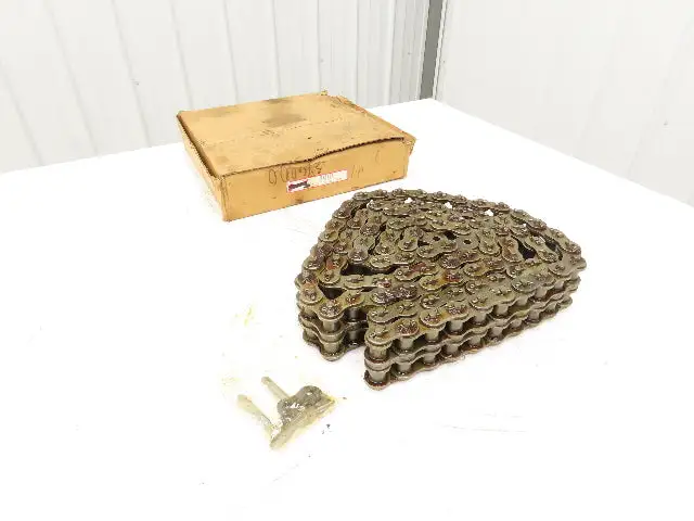 Tsubaki RS100-2 #100 Double Roller Chain W/Connecting Link 10 Feet Length