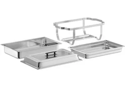 8 Qt. Full Size Stainless Steel Chafer with Folding Frame