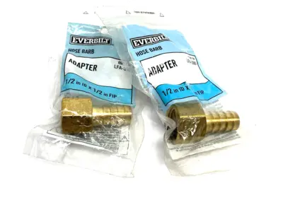 NEW EVERBILT BRASS HOSE BARB FITTING 1/2" ID X 1/2" FIP 695 730