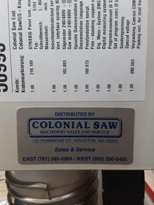 Used _UNKNOWN_ COMPACT Woodworking Panel Saws Ohio US | AW Machinery, LLC. #1547081