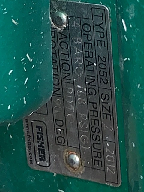 Fisher 8" V150 Stainless Steel V-Ball Control Valve