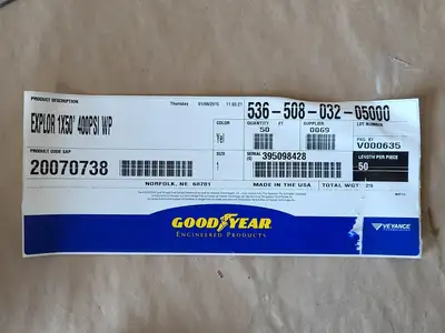 New | in-Stock GOODYEAR 20070738 Parts (Hydraulics and Pneumatics) British Columbia CA | Lenmark #256031