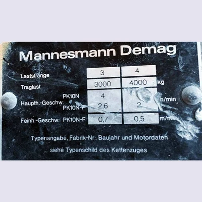 Demag 6,000 lb Electric Hoist