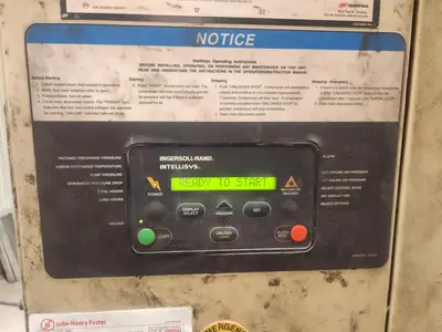 75 HP INGERSOLL-RAND MODEL #SSR-XF75 ROTARY SCREW AIR COMPRESSOR: YOBRO #25149