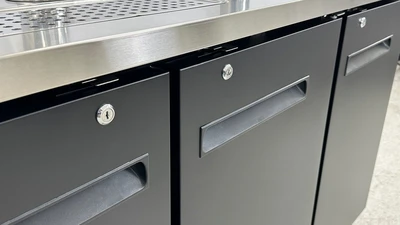 171-0238 72" Kegerator 4 Tap Self Contained Beer Dispenser Cooler