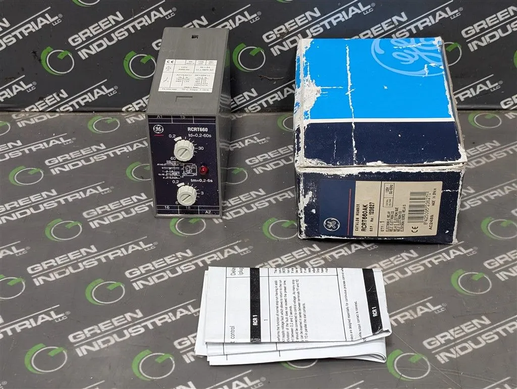 General Electric RCRT660AK Electronic Time Delay Relay 123627 New NIB