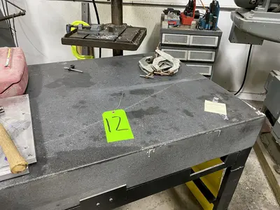 30" X 48" X 6" BLACK GRANITE SURFACE PLATE. STOCK # 0628622