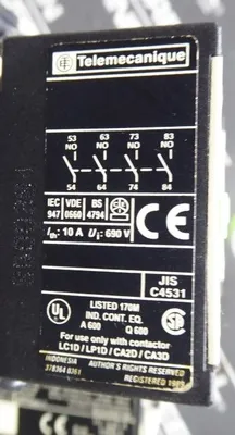 10 HP Telemecanique LP1 D12004 Reversing Contactor Assembly 1000 V 8kV Used