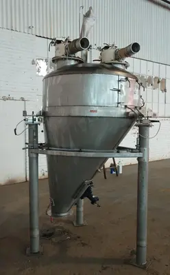 SPC8310  Bin Hopper Silo 40 cu.ft., bulk storage bin, Stainless Steel