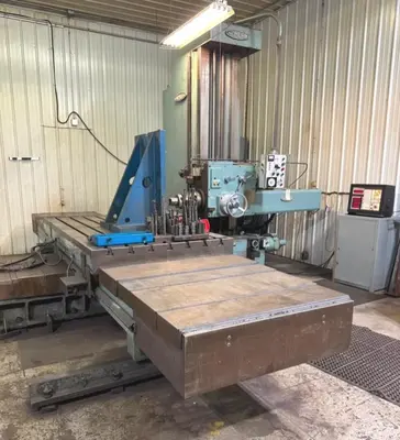4" NOMURA MODEL #B-100WP TABLE TYPE HORIZONTAL BORING MILL 50 TAPER 96" TRAVEL: YOBRO #25193