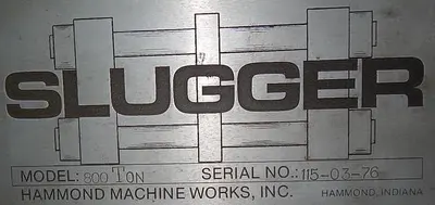 800 TON BEMCOR "LITTLE SLUGGER" HYDRAULIC SHEAR