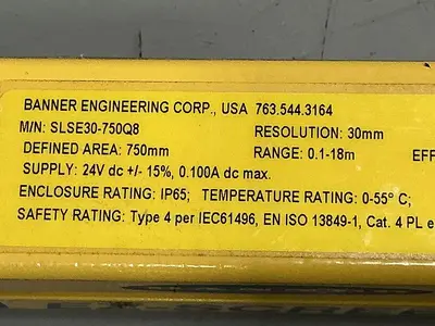 USED BANNER ENGINEERING SLSE30-750Q8