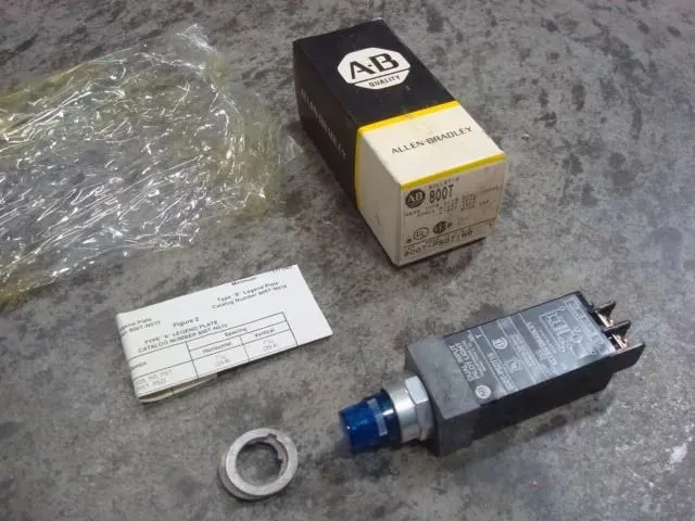 Allen Bradley 800T-PSDT16B Small Pilot Light Series T Blue Cap New NIB