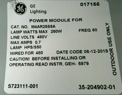 NEW GENERAL ELECTRIC M4AR25S5A POWER MODULE 250W 480V