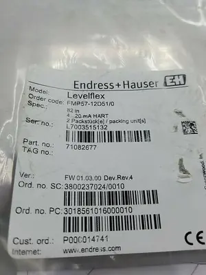 New | in-Stock ENDRESS+HAUSER LEVELFLEX FMP51 Misc Electrical & Power Parts | ND Industrial Surplus #1222416