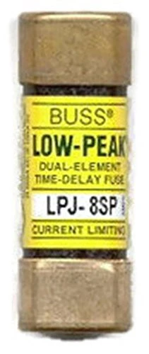 Bussmann LPJ-8SP Dual-Element Time-Delay Cartridge Fuse, 8A 600V , Current Limit [New]