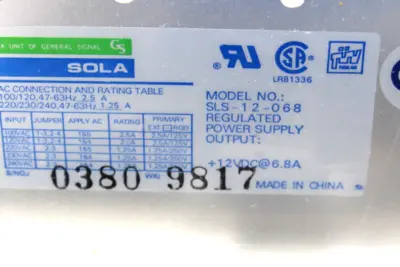 NEW SOLA SLS-12-068 POWER SUPPLY SLS12068