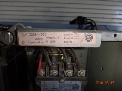 Westinghouse Type W Size 1 Motor Control Center