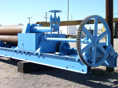 16' x 1" HILLES & JONES Plate Bending Roll; Pyramid Type; Vari-Speed; Hyd. Drop End; 60 HP Main Drive; New Controls; Recond.