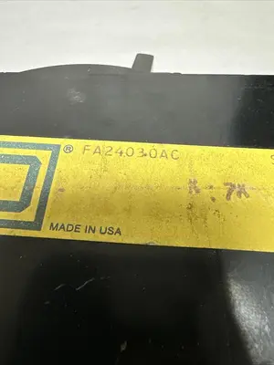 Used SQUARE D FA24030AC Miscellaneous Equipment (Electrical & Power) Ohio US | Surplus Asset Holdings #1241773