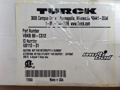New | in-Stock TURCK VBKB 80-CS12 Electrical Boxes British Columbia CA | Lenmark #1489036