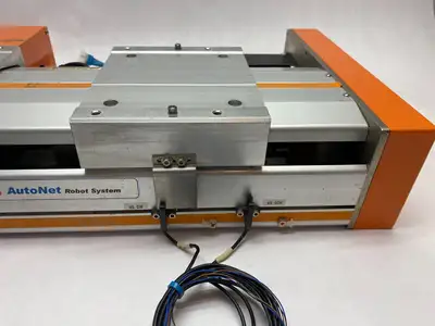 USED HANMI AUTONET DUAL-SLIDE LINEAR ROBOT ACTUATION SLIDE SYSTEM