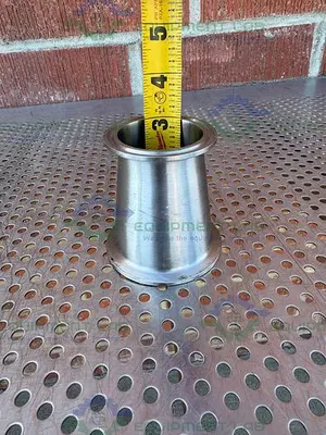 Unbranded Stainless Steel Reducer 1 1/2" Sanitary to 2 1/2" Sanitary Fittings