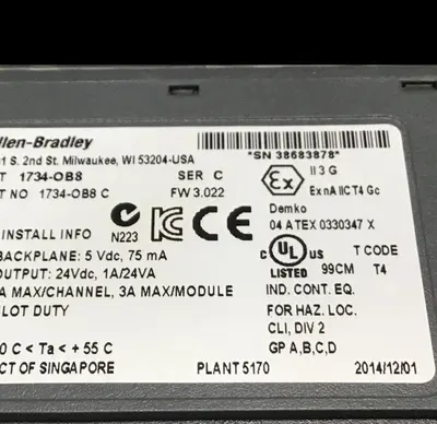Used ALLEN BRADLEY 1734-OB8 SER C Circuit Boards Michigan US | Ideal Machinery #572513