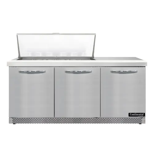 Continental D72N18M-FB 72" Designer Line Sandwich/salad Prep Table W/ Refrigerated Base, 115v