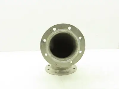 90° Elbow Pipe Fitting 4" Flanged Aluminum 8-Bolt
