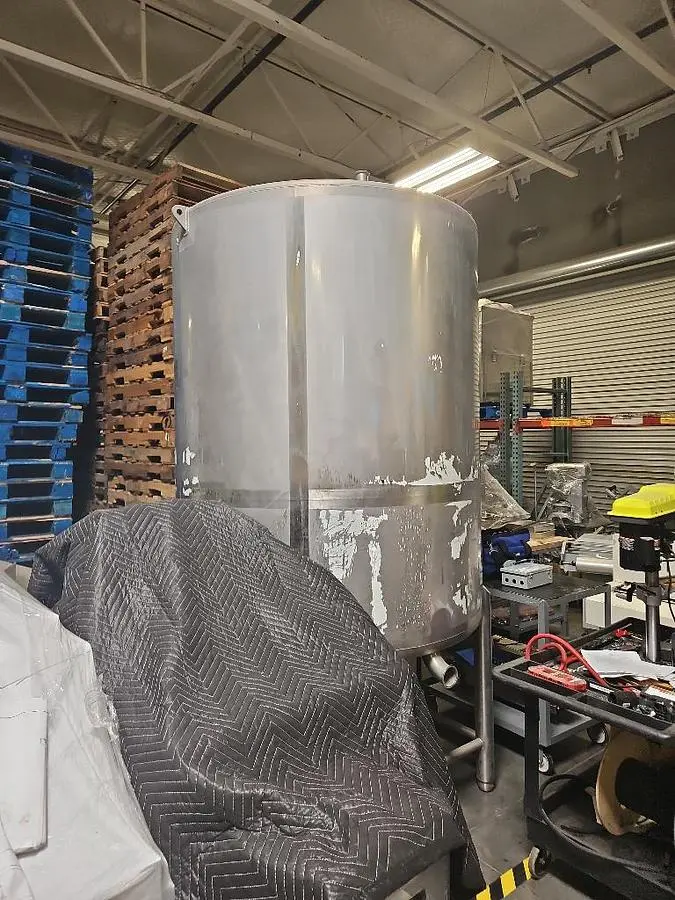 Tank, 800 Gallon, Stainless Steel, Sloped Bottom, #5991725