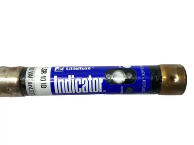 USED LITTELFUSE TIME-DELAY DUAL ELEMENT INDICATOR FUSE CLASS RK5 600VAC 10A