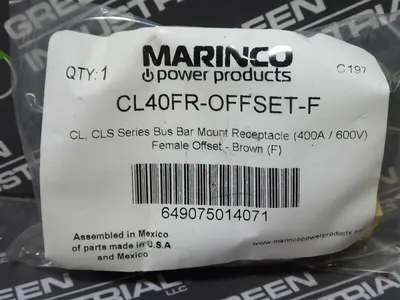 Box of 10 Marinco CL40FR-OFFSET-F Bus Bar Mount Female Receptacles Brown New NIB