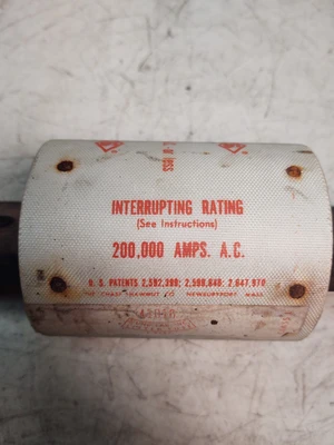 USED Ferraz Shawmut A4BY1600 Current Limiting Fuse 1600 Amp 600 V