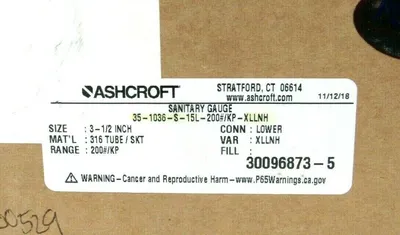 NEW ASHCROFT ASHCROFT 35 – 1036 -S- 15 L- 200