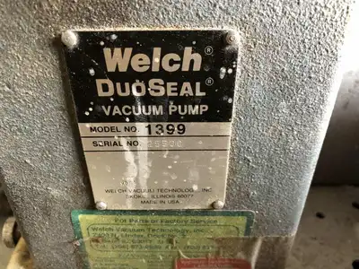 Welch DuoSeal 1399 Belt-Driven Vacuum Pump 115V 1/3HP 1725RPM 1PH