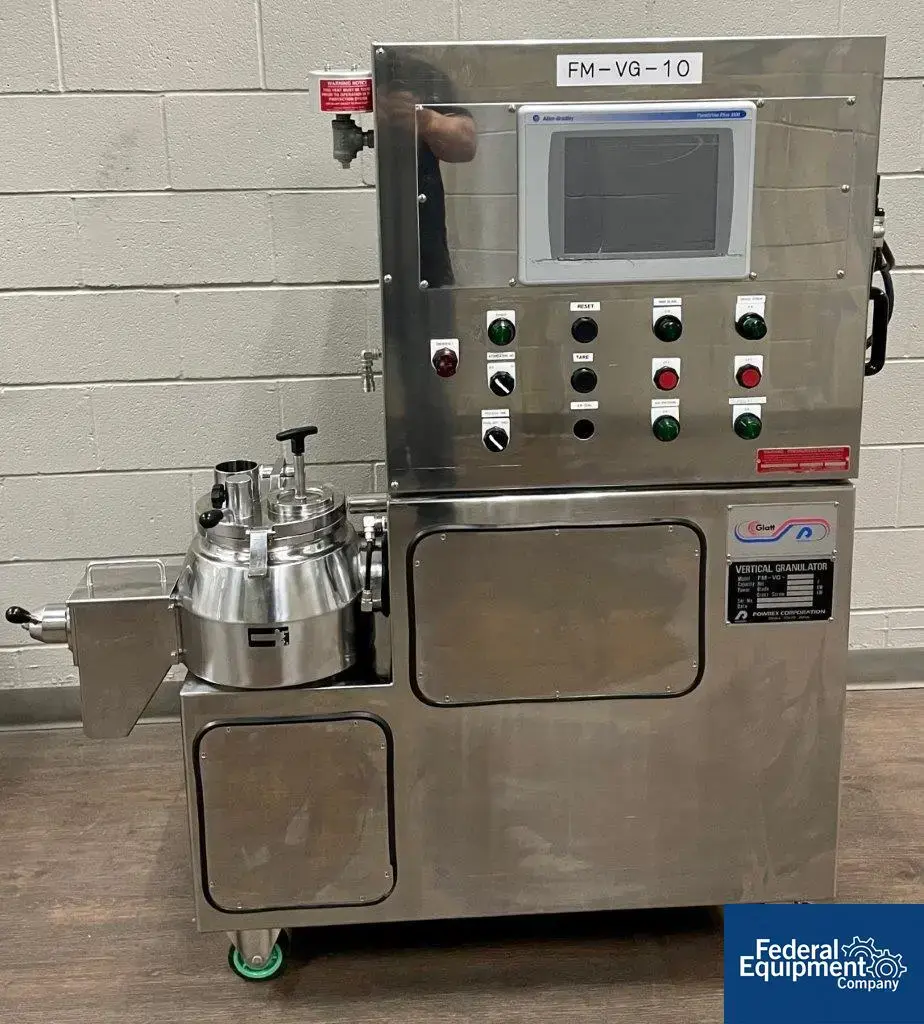 USED Glatt 10 Liter Glatt FM-VG Vertical High Shear Granulator