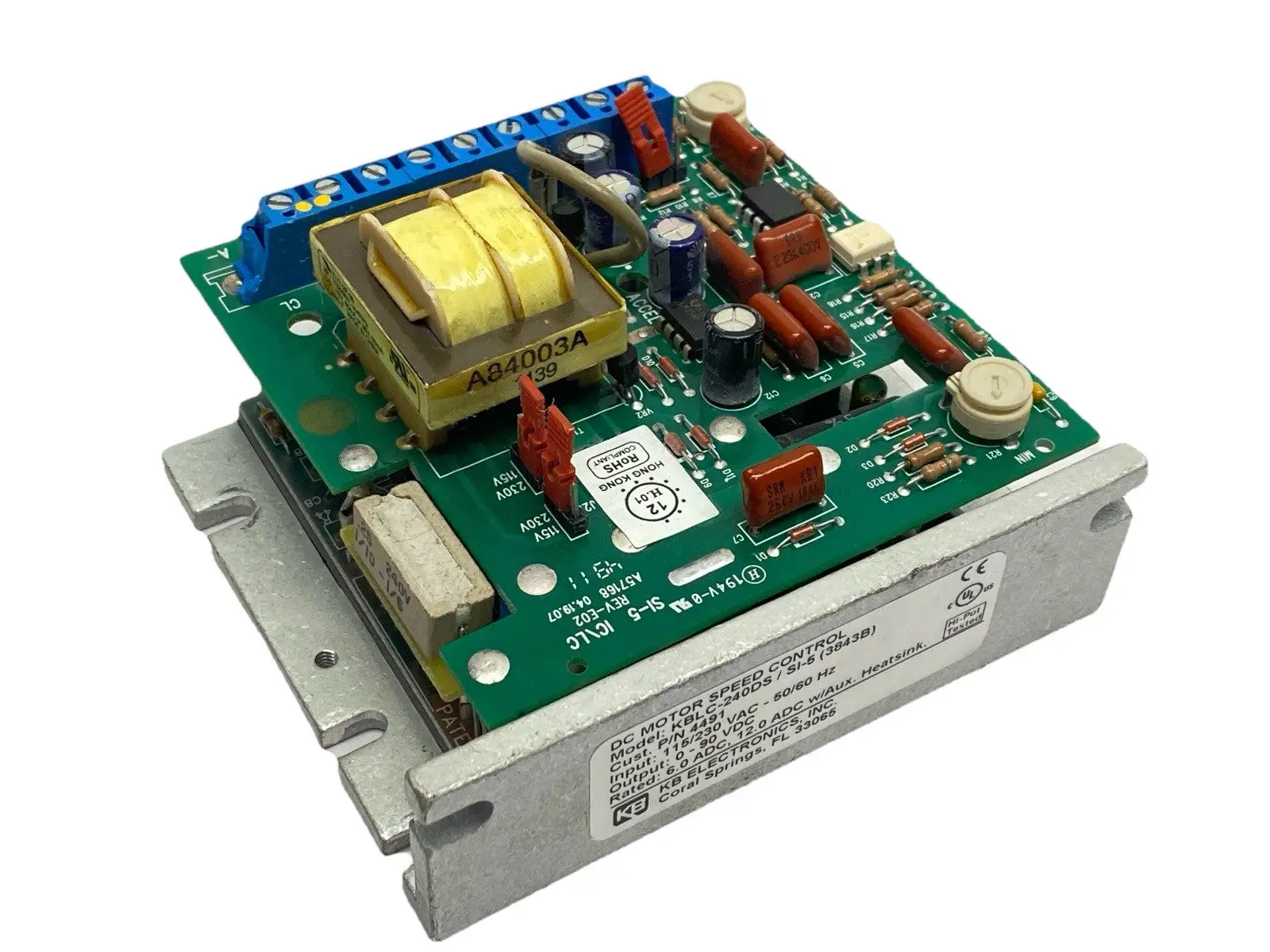 USED KB DC MOTOR SPEED CONTROLLER 0-90VDC