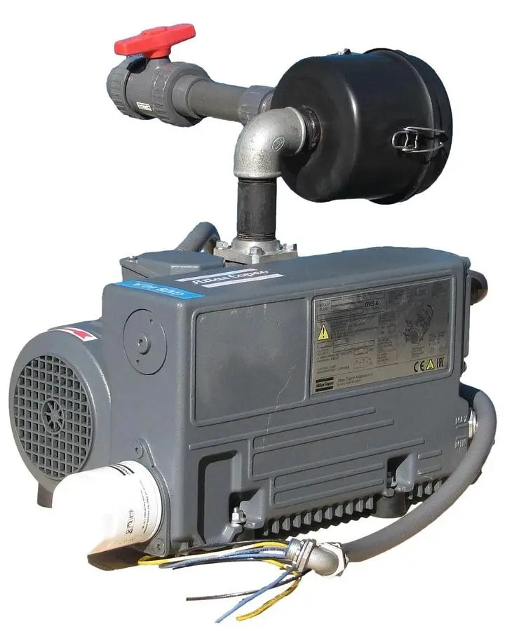 Atlas Copco 3 HP GVS Oil Lubricated Rotary Vane Vacuum Pump 42 CFM 230/460V
