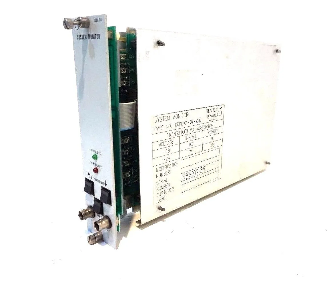BENTLY NEVADA 3300/01-01-00 SYSTEM MONITOR 3300010100