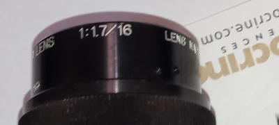 Vintage Lot of  7 Camera TV Lenses Made in Japan   1 :1.7/16 0.05mm