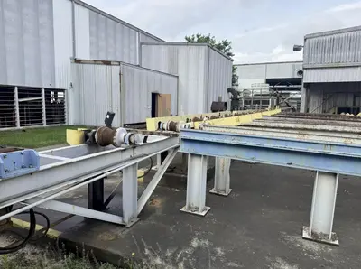 2000 TON HEAVY DUTY 4-POST HYDRAULIC STRAIGHTENING PRESS. STOCK # 0543726