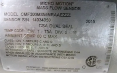 USED Micro Motion CMF300 M355NRAAEZZZ
